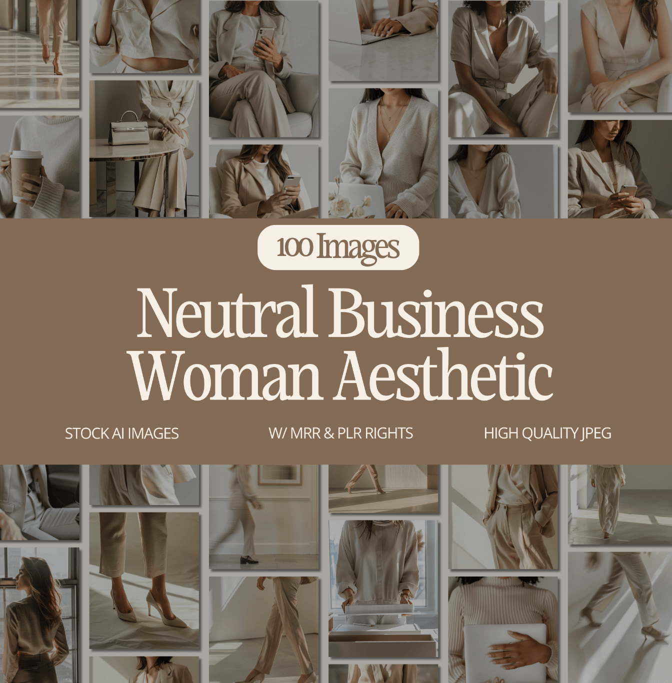 Neutral Business Woman Aesthetic - MRR+PLR