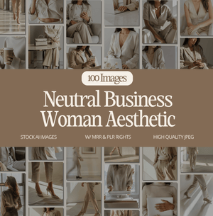 Neutral Business Woman Aesthetic - MRR+PLR