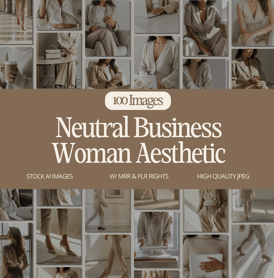 Neutral Business Woman Aesthetic - MRR+PLR
