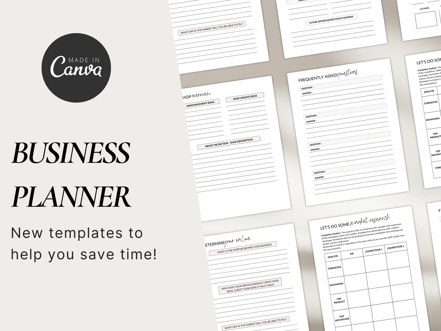 Digital Business Planner Canva