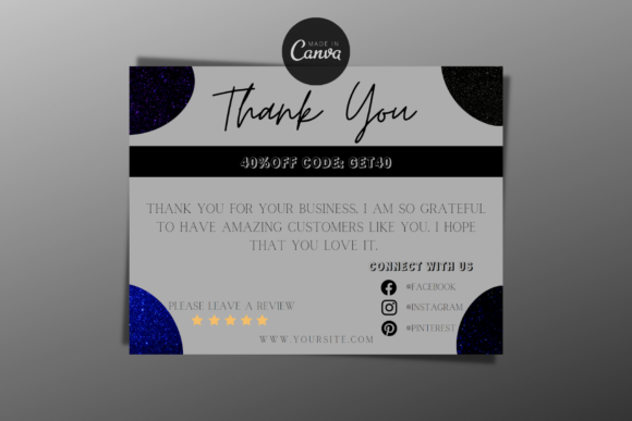 Thank You Order Card