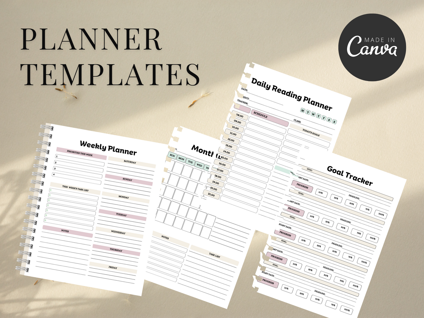 Editable Small Business Planner Canva