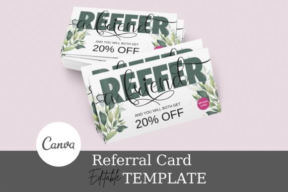 Watercolor Greenery Referral Card