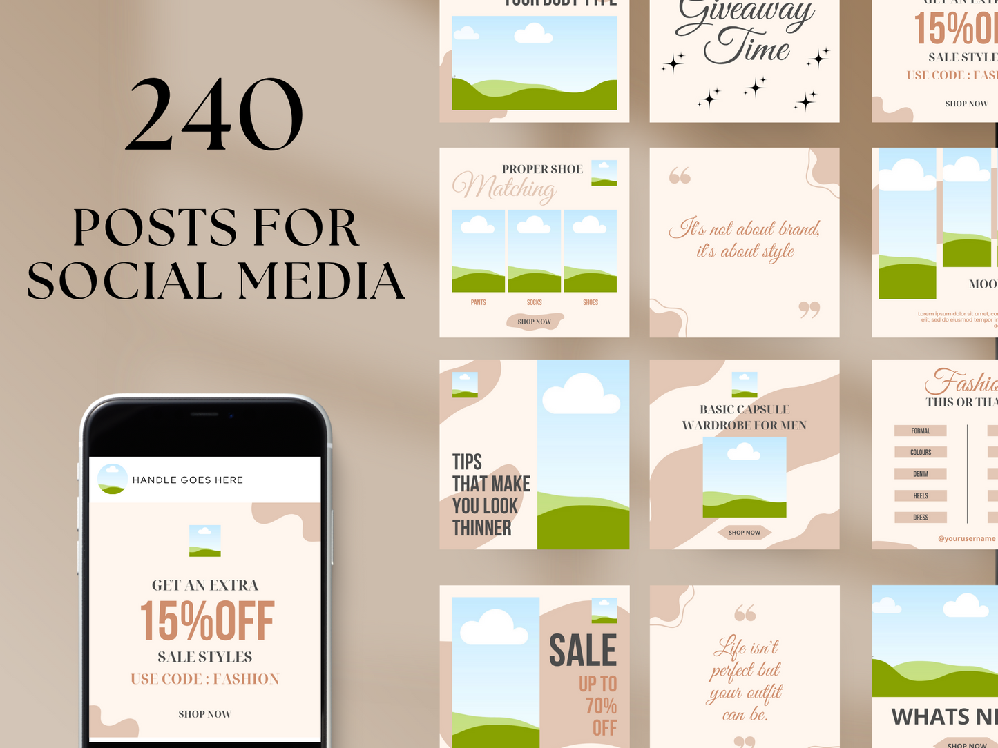 60 Elegant Fashion Social Media Template