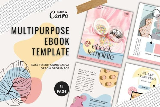 Candy Themed Canva Ebook MRR+PLR Resell rights