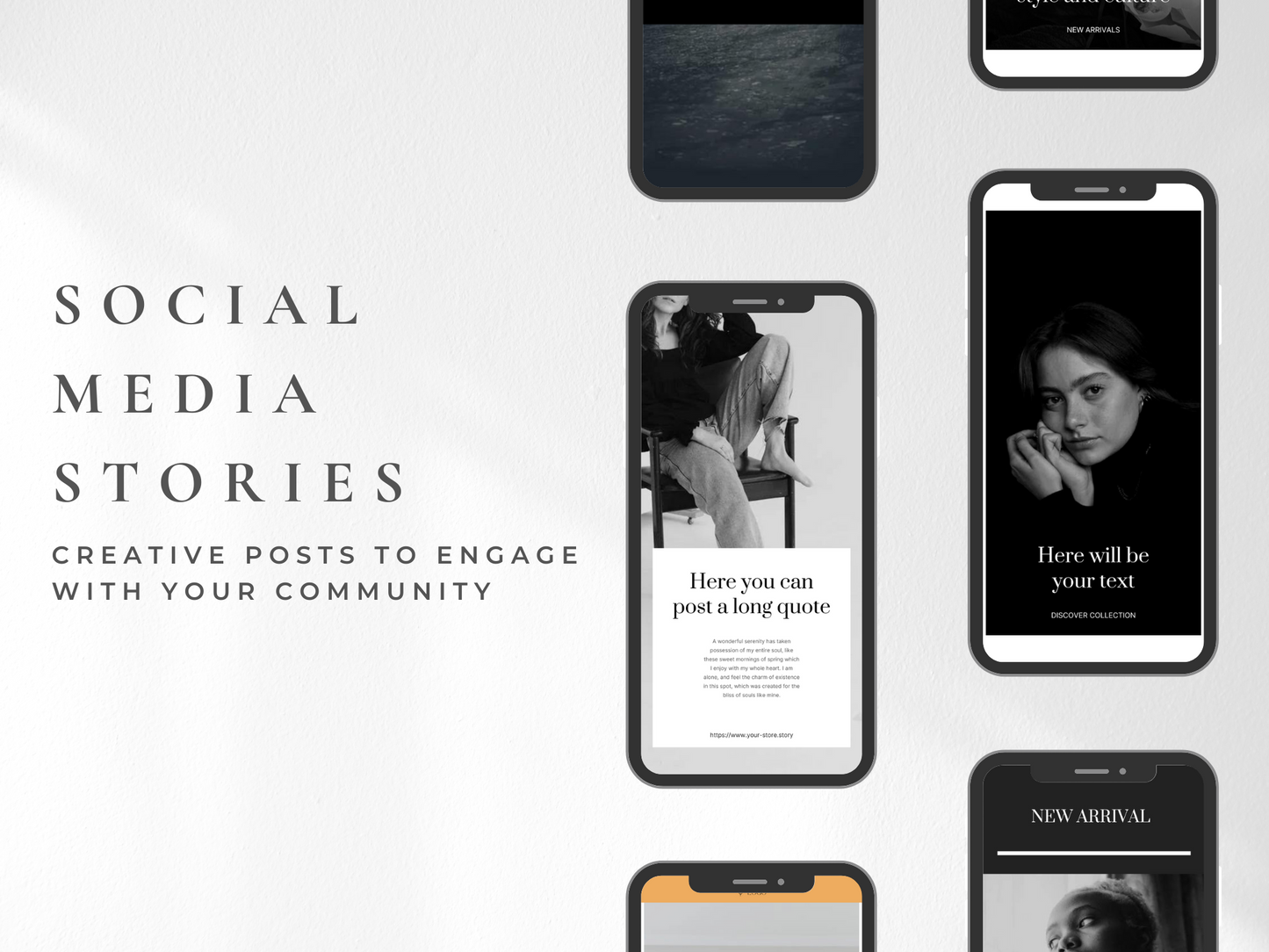 Black White Social Media Template