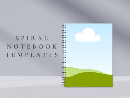 spiral notebook template MRR+PLR Resell rights