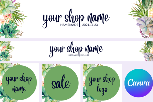 Botanical Etsy Banner Template MRR+PLR Resell rights