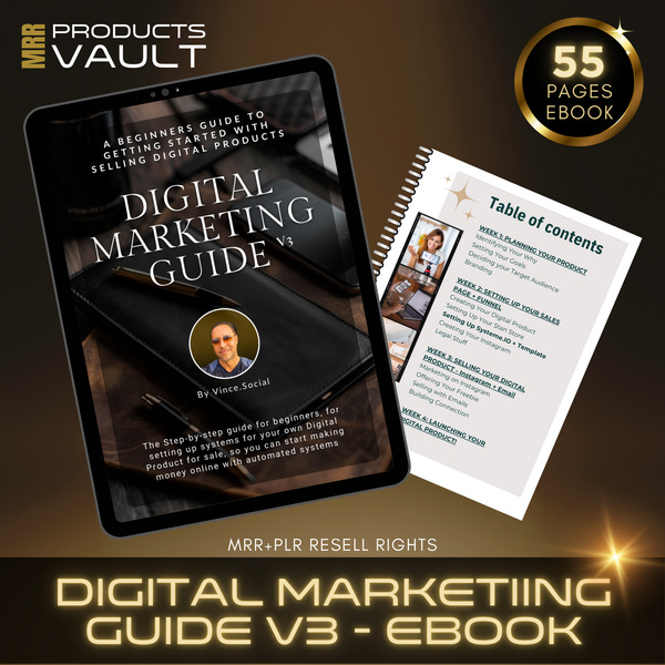 DFY-Digital Marketing Guide V3 + MRR + PLR Resell Rights | Digital Product | Resell Rights