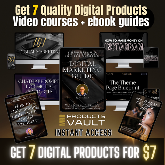 7 Digital Products for $7 - Get 7 High Quality digital products - Video courses + ebook guides - SPECIAL OFFER (NEW)