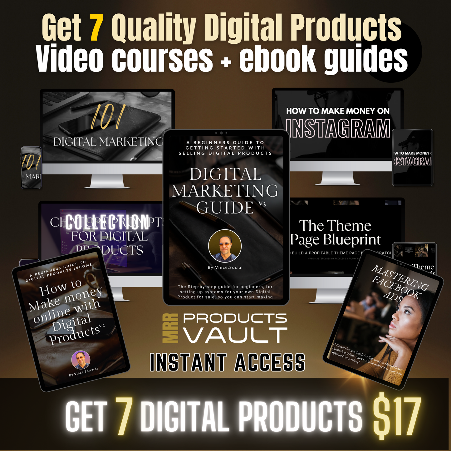 7 Digital Course Products for $17 - Get 95% OFF - Get 7 High Quality digital Course products - Video courses + ebook guides (NEW)