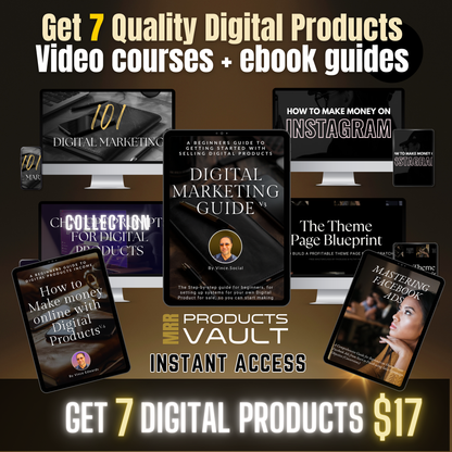 7 Digital Course Products for $17 - Get 95% OFF - Get 7 High Quality digital Course products - Video courses + ebook guides (NEW)