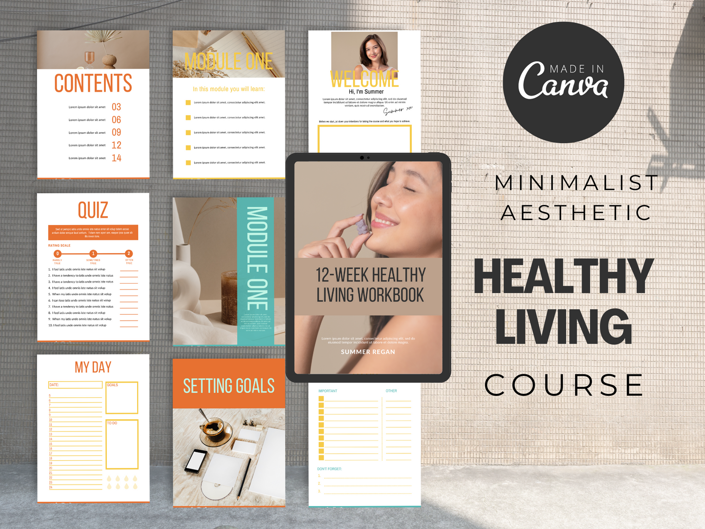 Healthy Living Course Template MRR+PLR Resell rights