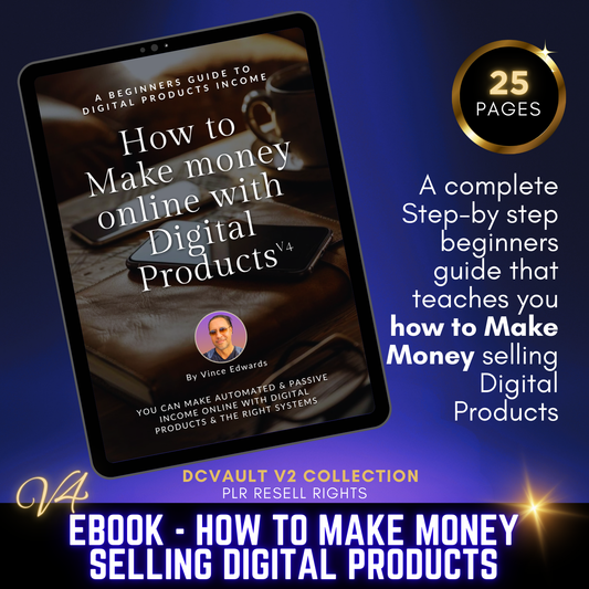 How to make money selling digital products V4 - PLR