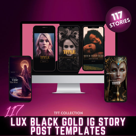 117 Lux Black Gold IG Story posts MRR+PLR