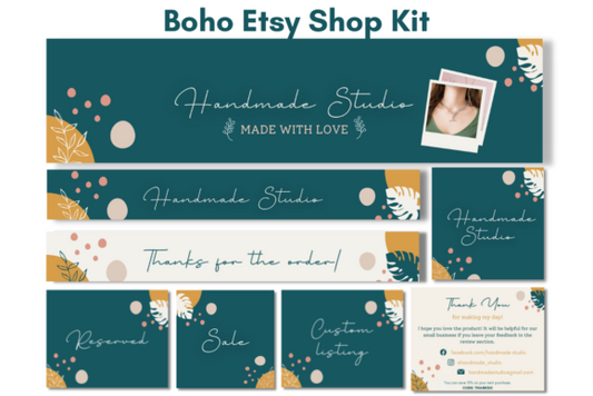 Minimalist Boho Etsy Shop Kit