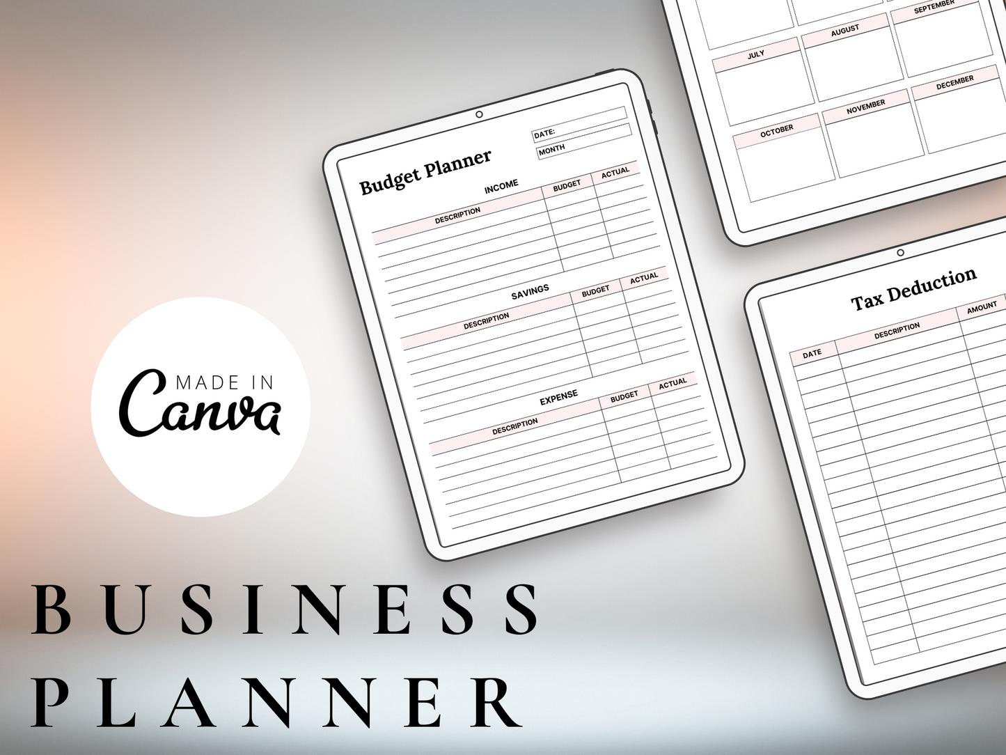 Business Planner Canva Templates MRR+PLR Resell rights