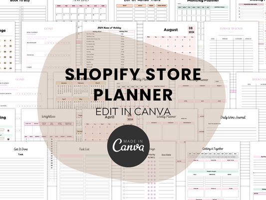 2024 Shopify Store Planner Canva MRR+PLR Resell rights