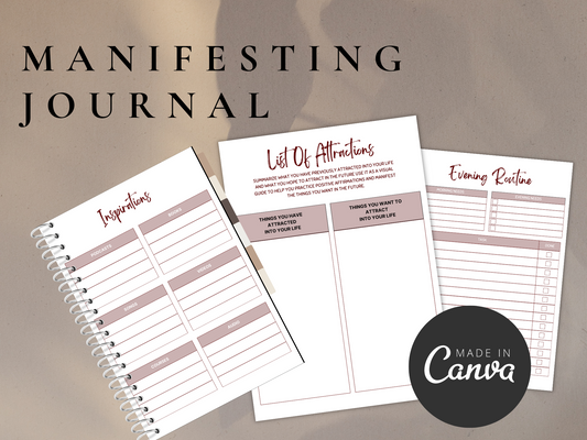 3-6-9 Manifestation Journal Canva MRR+PLR Resell rights