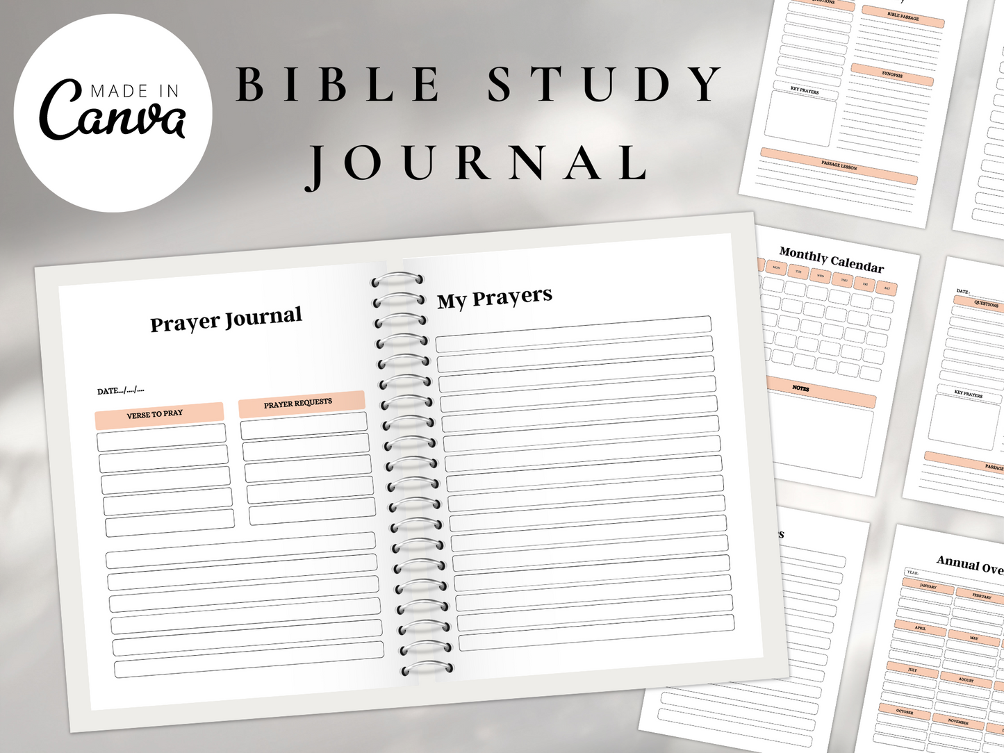 2024 Bible Study Planner Canva MRR+PLR Resell rights