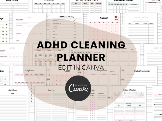 ADHD Cleaning Planner MRR+PLR Resell rights