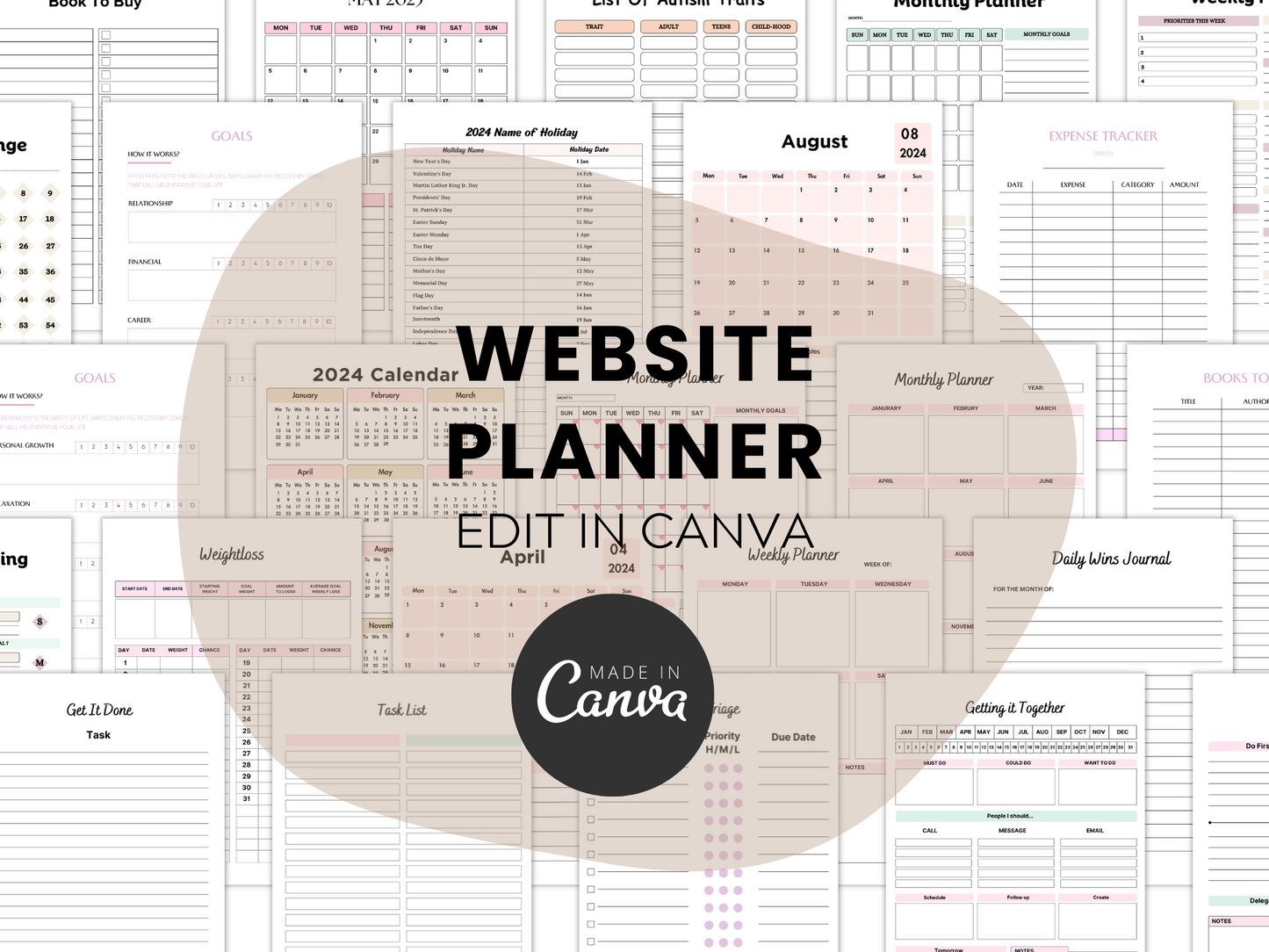 Website Planner Canva MRR+PLR Resell rights