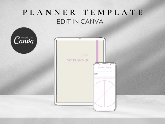 2024 Planner Canva Template Editable MRR+PLR Resell rights