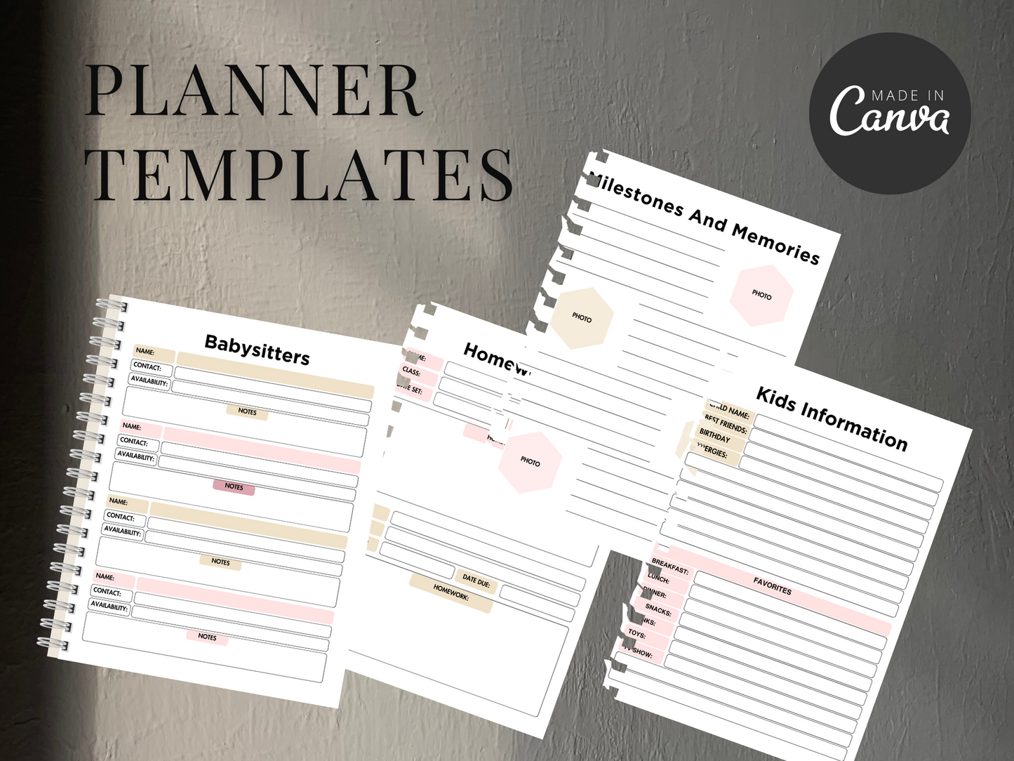 2024 Mom Digital Planner Canva Template MRR+PLR Resell rights