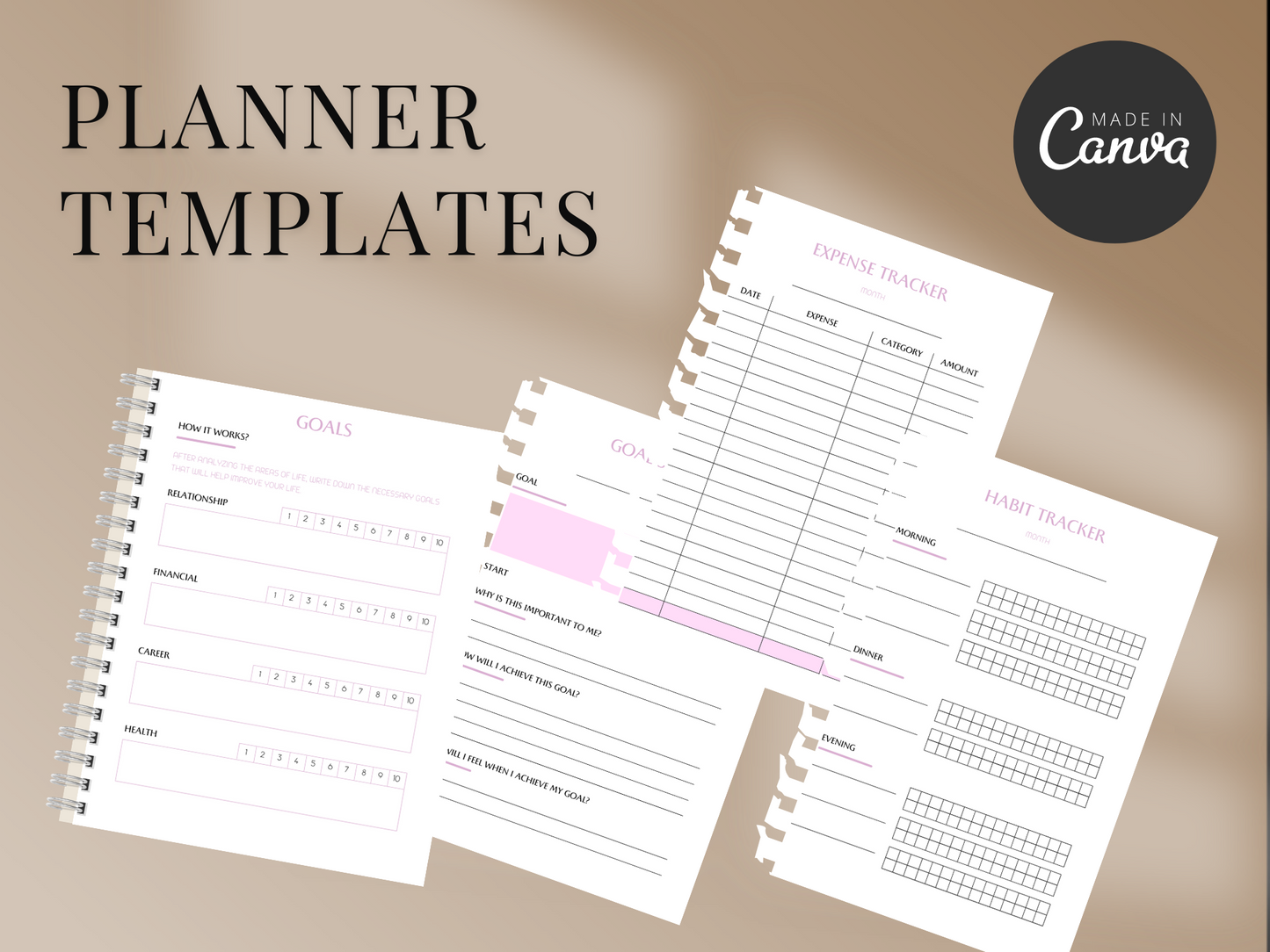 Planner Canva Template MRR+PLR Resell rights