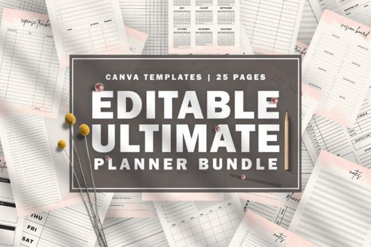 Planners Bundle Canva MRR+PLR Resell rights