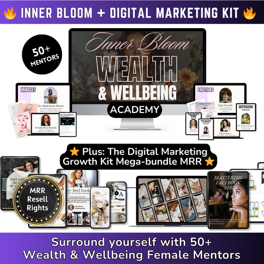 Inner Bloom - Wealth & Wellbeing Academy - Womens Community and 50 Mentors with MRR