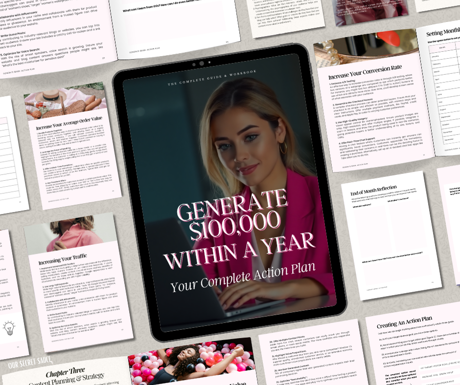 GENERATE $100,000 WITHIN A YEAR YOUR COMPLETE ACTION PLAN - MRR+PLR !!