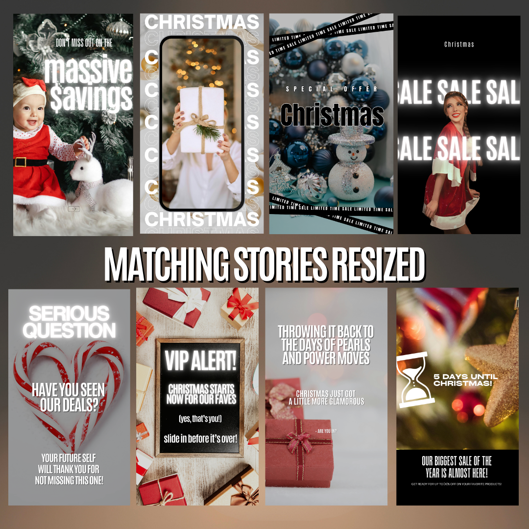 Christmas Social Content - Posts and Story Images MRR+PLR