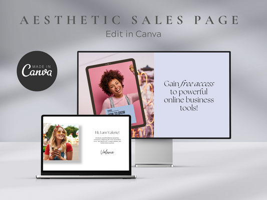 Classic Canva Sales Page Template MRR+PLR Resell rights