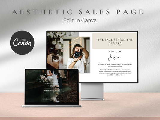 Photographers Sales Page Template MRR+PLR Resell rights