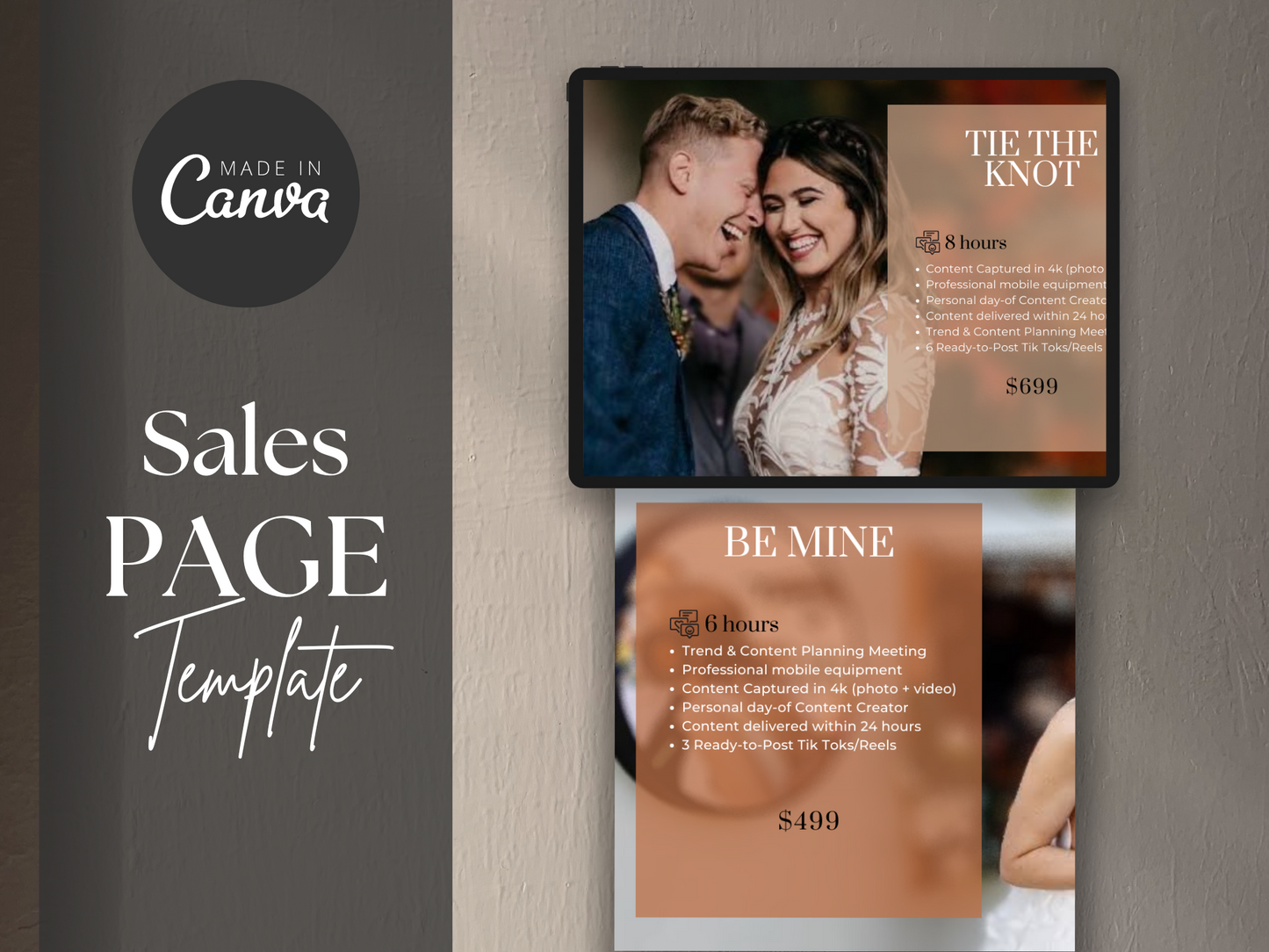 Photography Website Template Canva MRR+PLR Resell rights