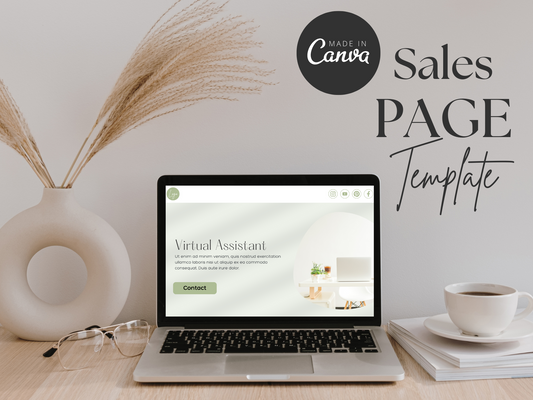 Canva Website for Virtual Assistant MRR+PLR Resell rights