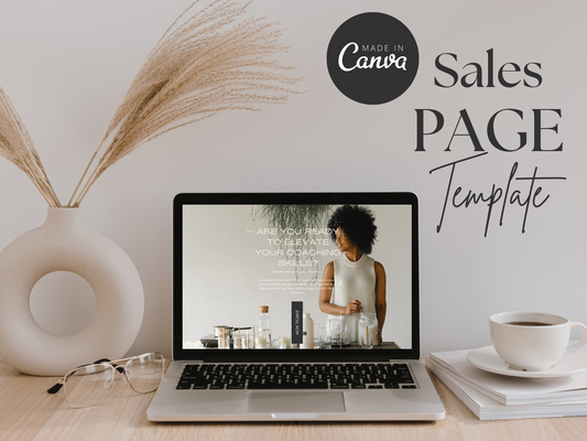 Canva Sales Landing Page Template MRR+PLR Resell rights