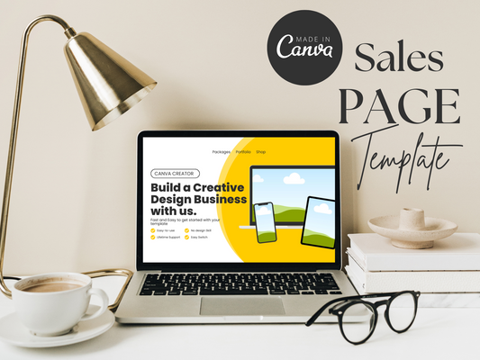 Canva Website Template MRR+PLR Resell rights