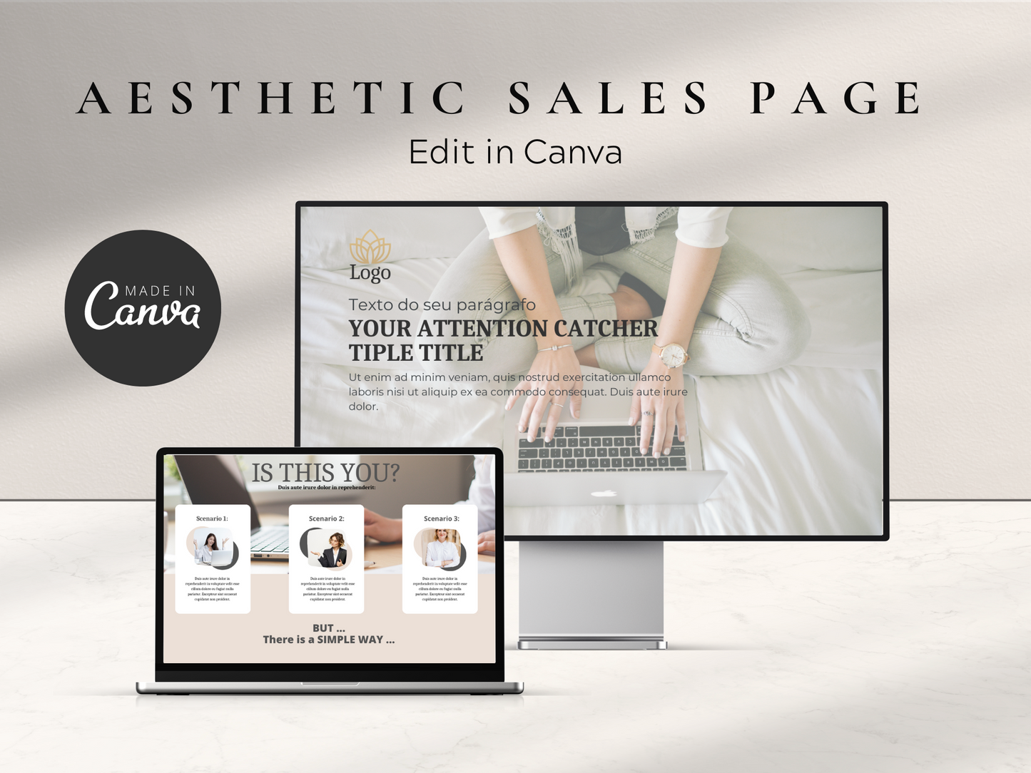 Canva Website Template MRR+PLR Resell rights