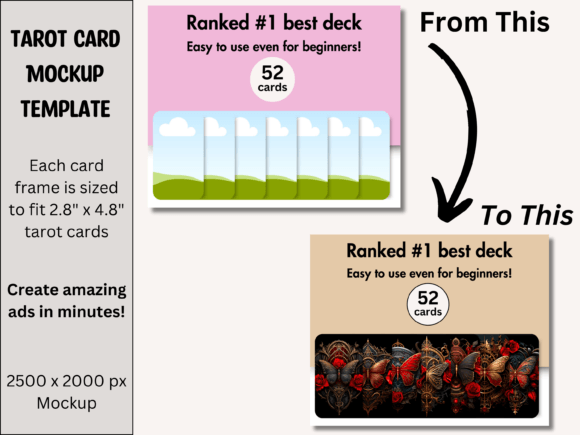 Tarot Card Product Mockup MRR+PLR Resell rights