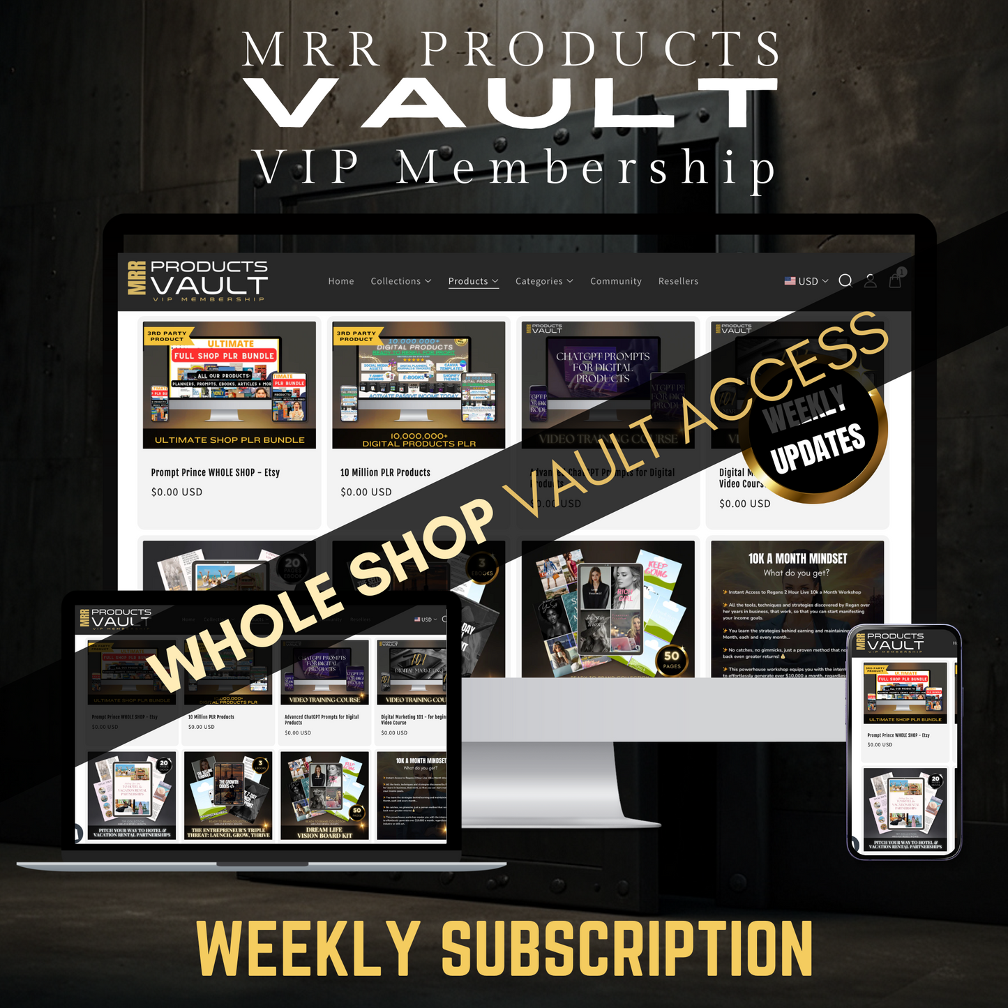 2025 VIP Vault Membership Access - All Access to Products + Courses + Basic Access to Community