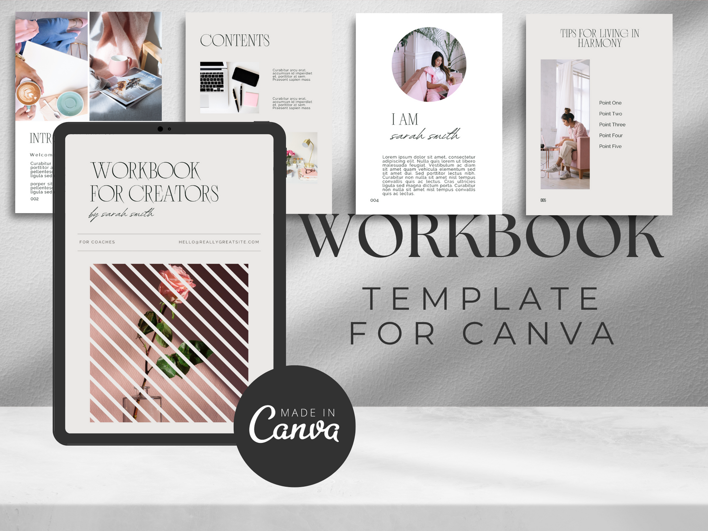 Workbook Template Canva MRR+PLR Resell rights