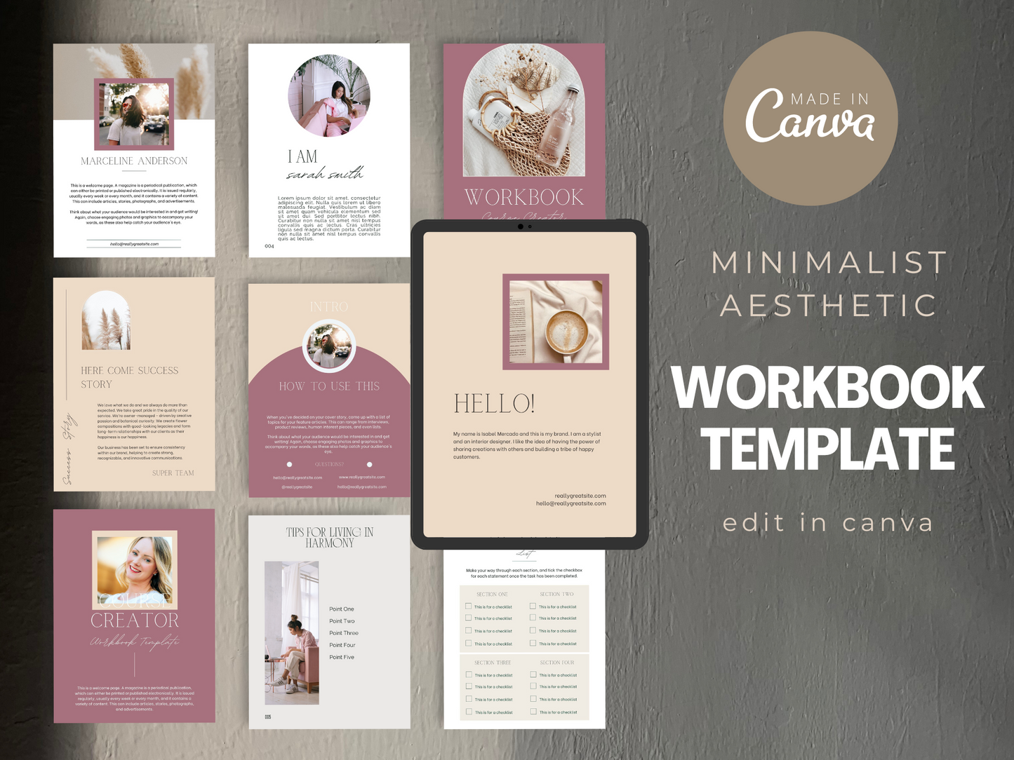 Workbook Template Canva MRR+PLR Resell rights