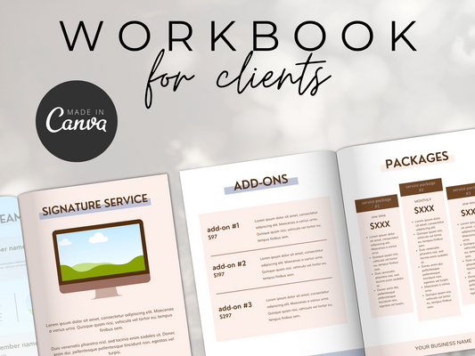 Canva Workbook Template MRR+PLR Resell rights