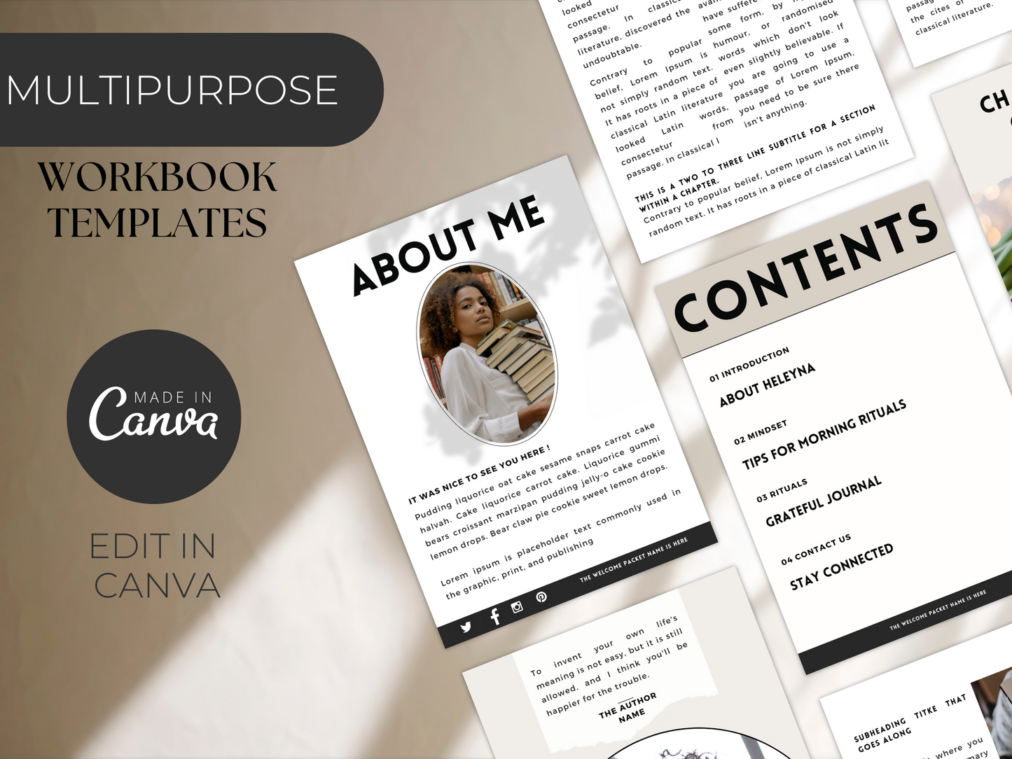 EBook and Workbook Canva Template MRR+PLR Resell rights