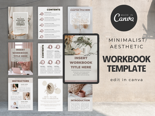 Course Workbook / Ebook Canva Template MRR+PLR Resell rights