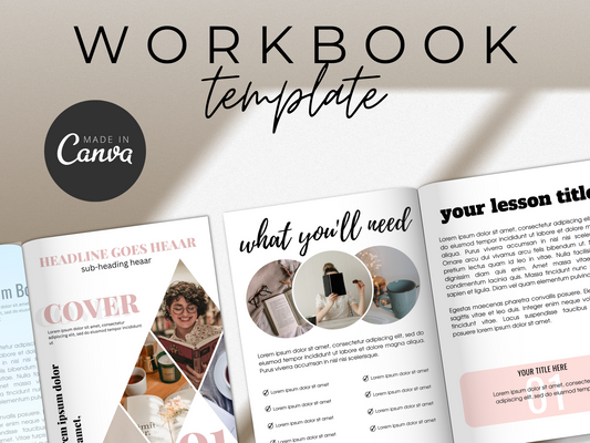 Workbook Canva Template MRR+PLR Resell rights