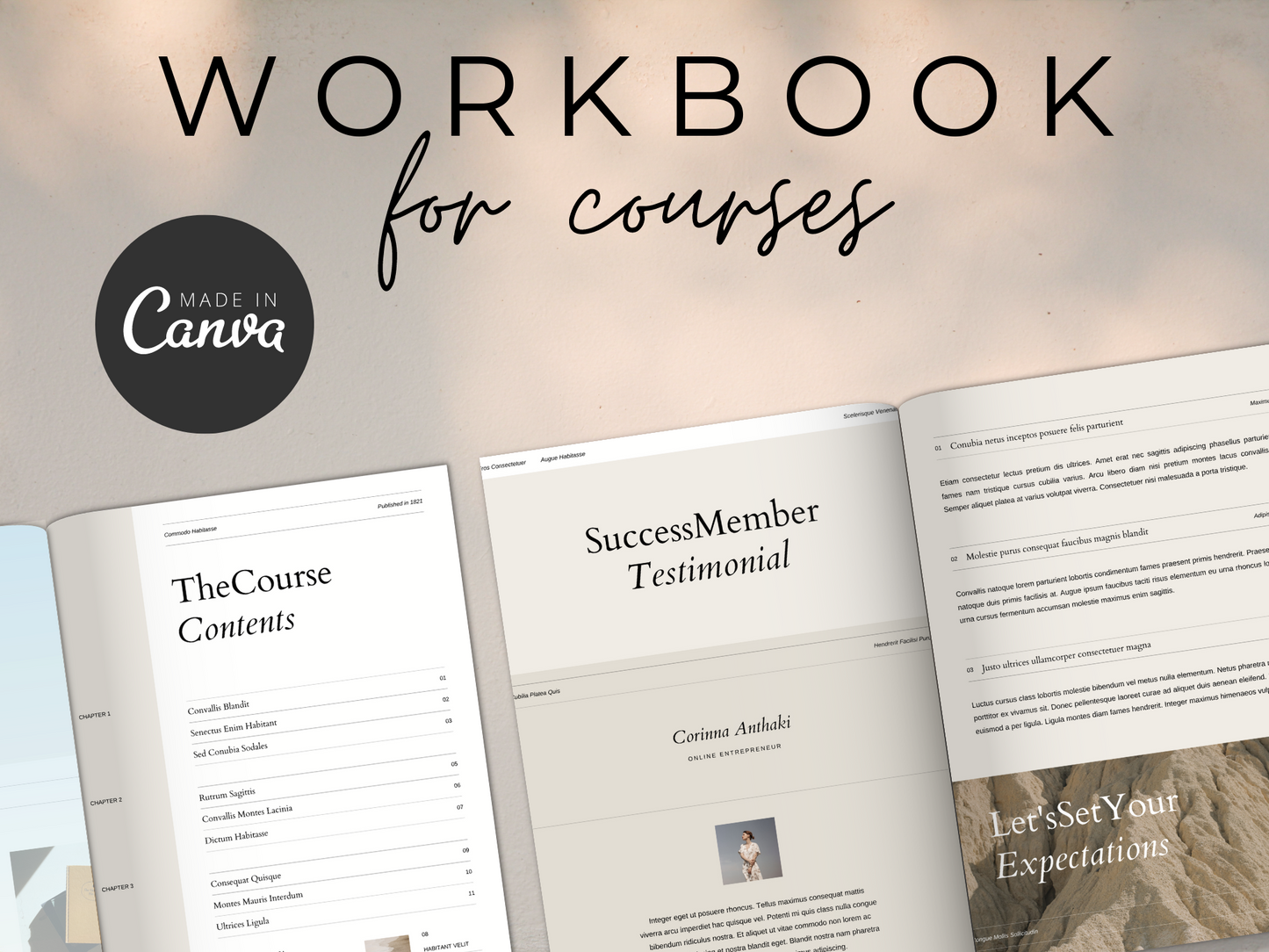 Workbook Template for Online Course MRR+PLR Resell rights