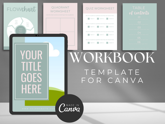 Canva Online Course Workbook Templates MRR+PLR Resell rights